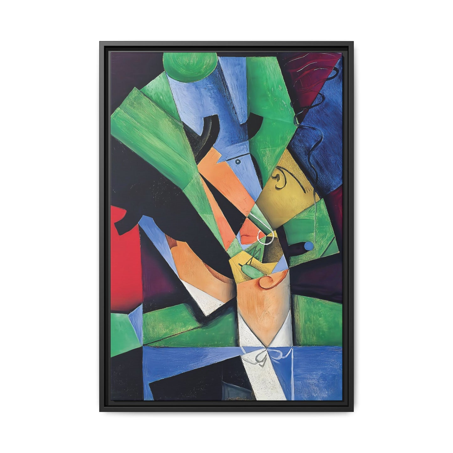 The Smoker (1913) by Juan Gris / Toile encadrée sur caisse américaine
