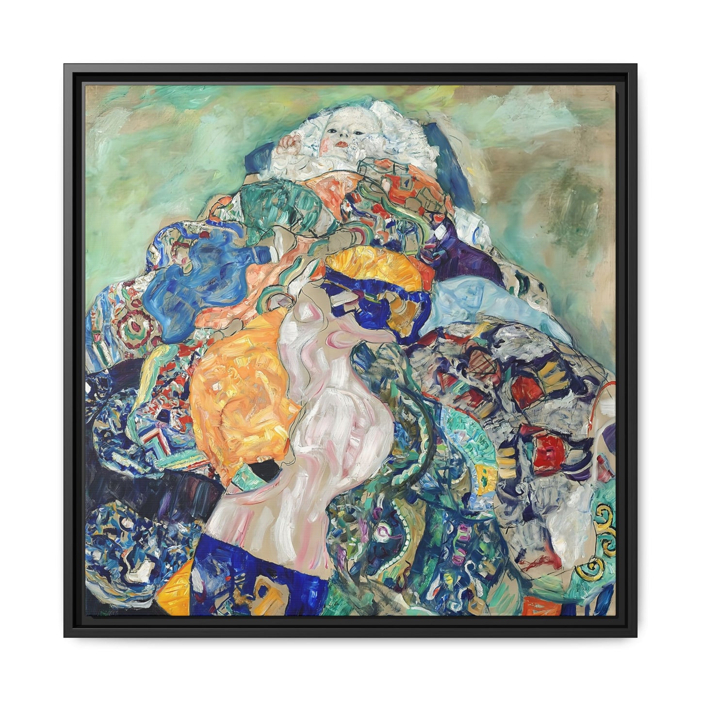 Baby (Cradle) (1917-1918) by Gustav Klimt / Toile encadrée sur caisse américaine