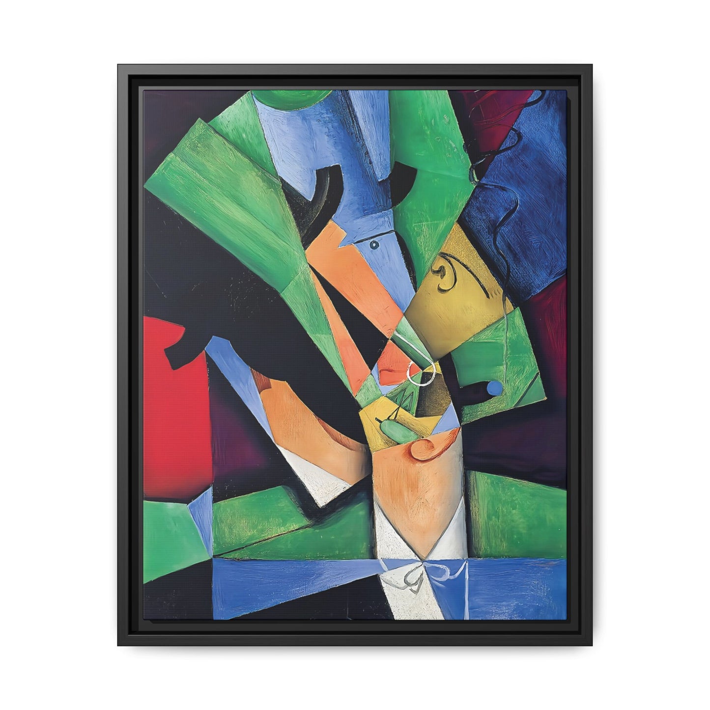 The Smoker (1913) by Juan Gris / Toile encadrée sur caisse américaine