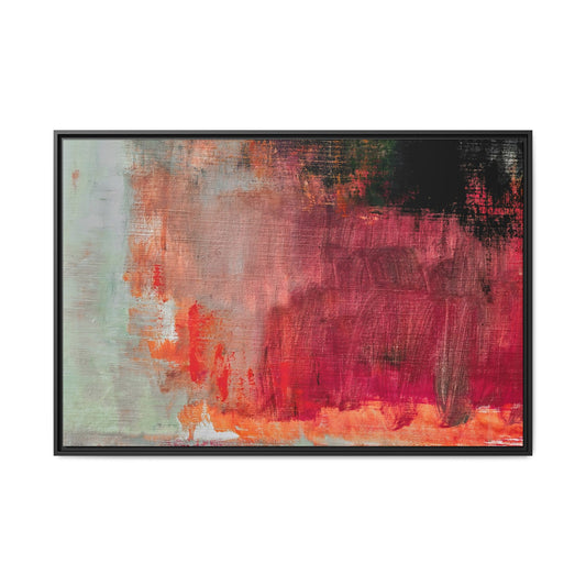 Tableau Contemporain Rubis "Série Sign Collections" / Toile encadrée sur caisse américaine