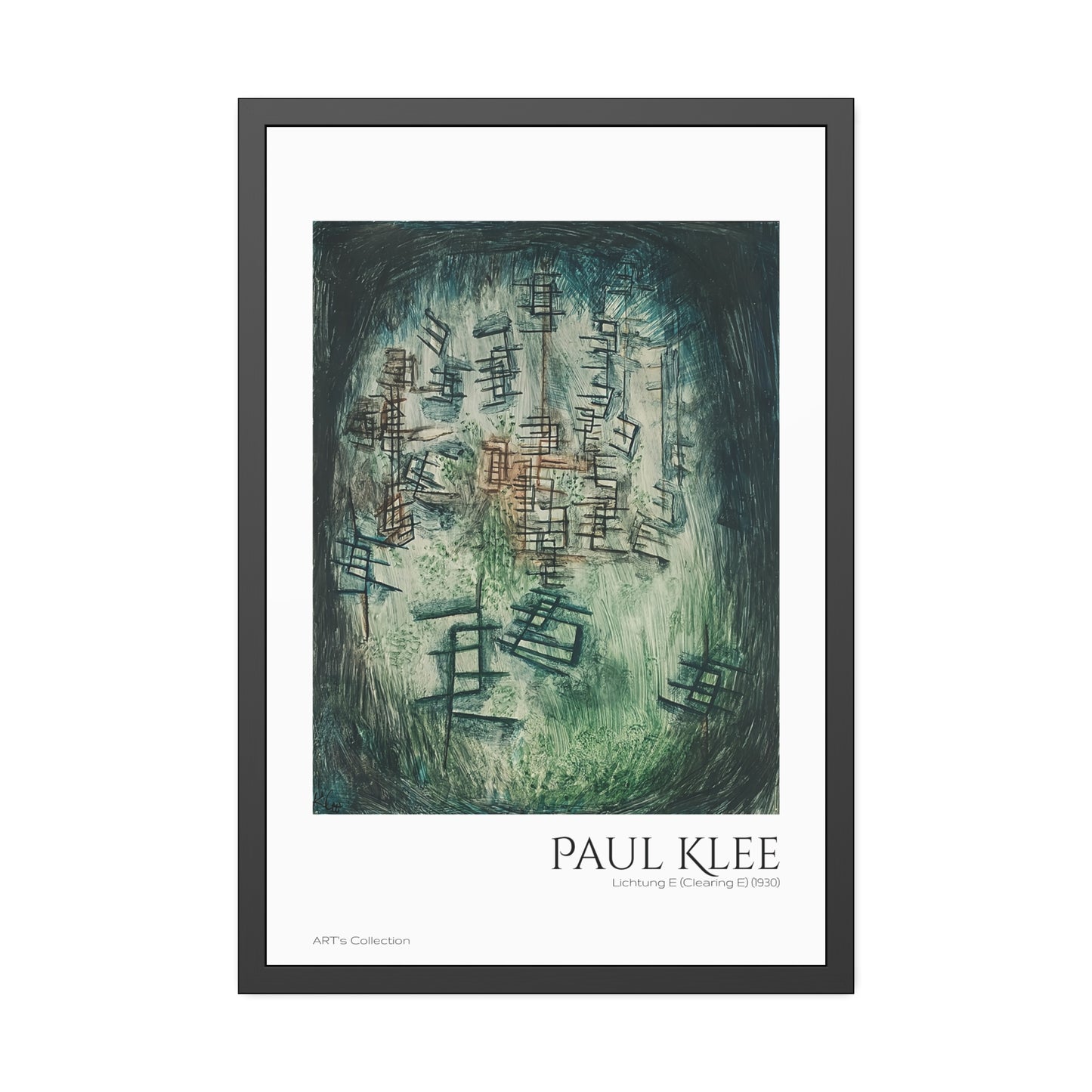 Lichtung E (Clearing E) (1930) by Paul Klee / Affiche Encadrée série ART's Collection