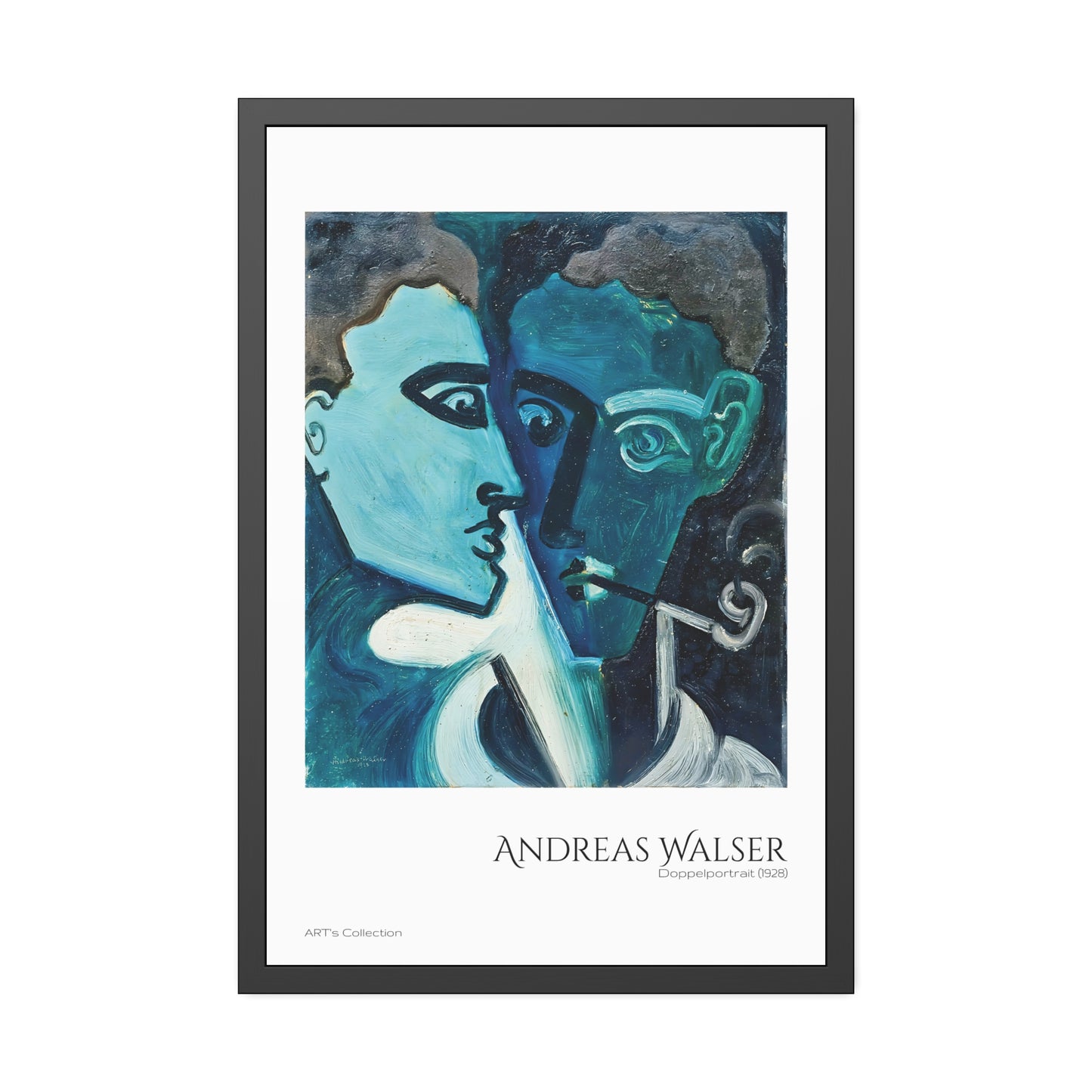 Doppelportrait (1928) by Andreas Walser / Affiche Encadrée série ART's Collection