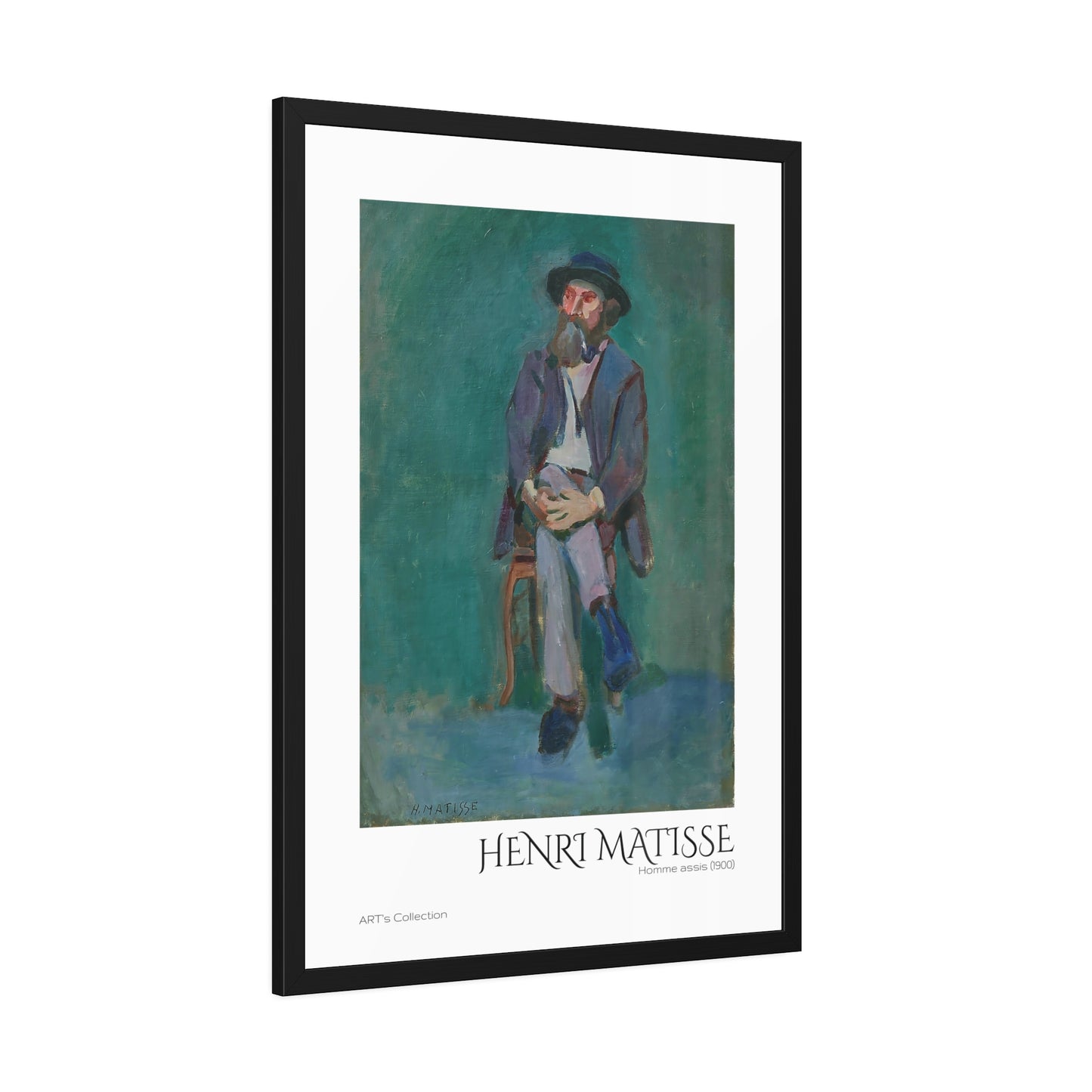 Homme assis (1900) by Henri Matisse / Affiche Encadrée série ART's Collection