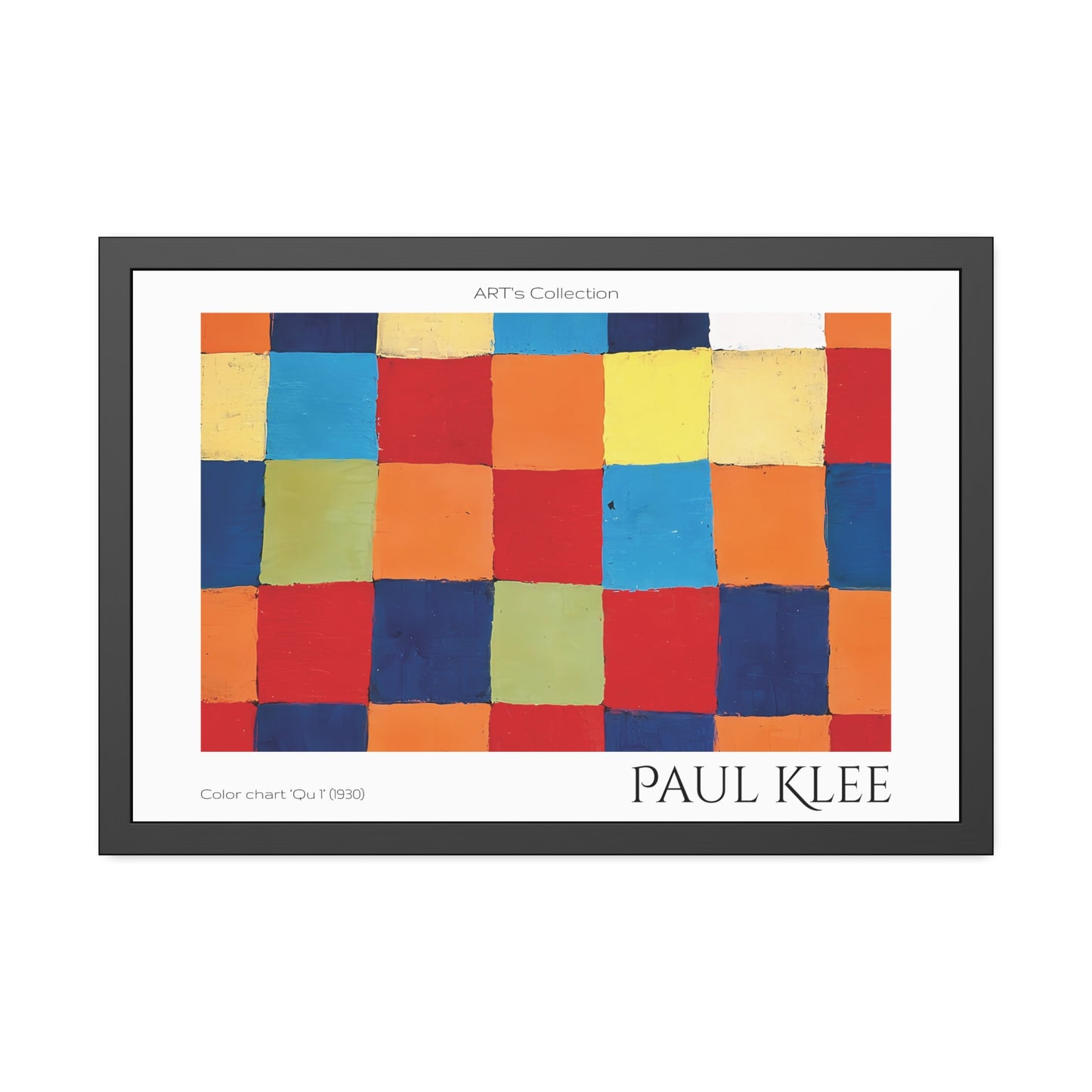 Color chart Qu 1 (1930) by Paul Klee / Affiche Encadrée série ART's Collection