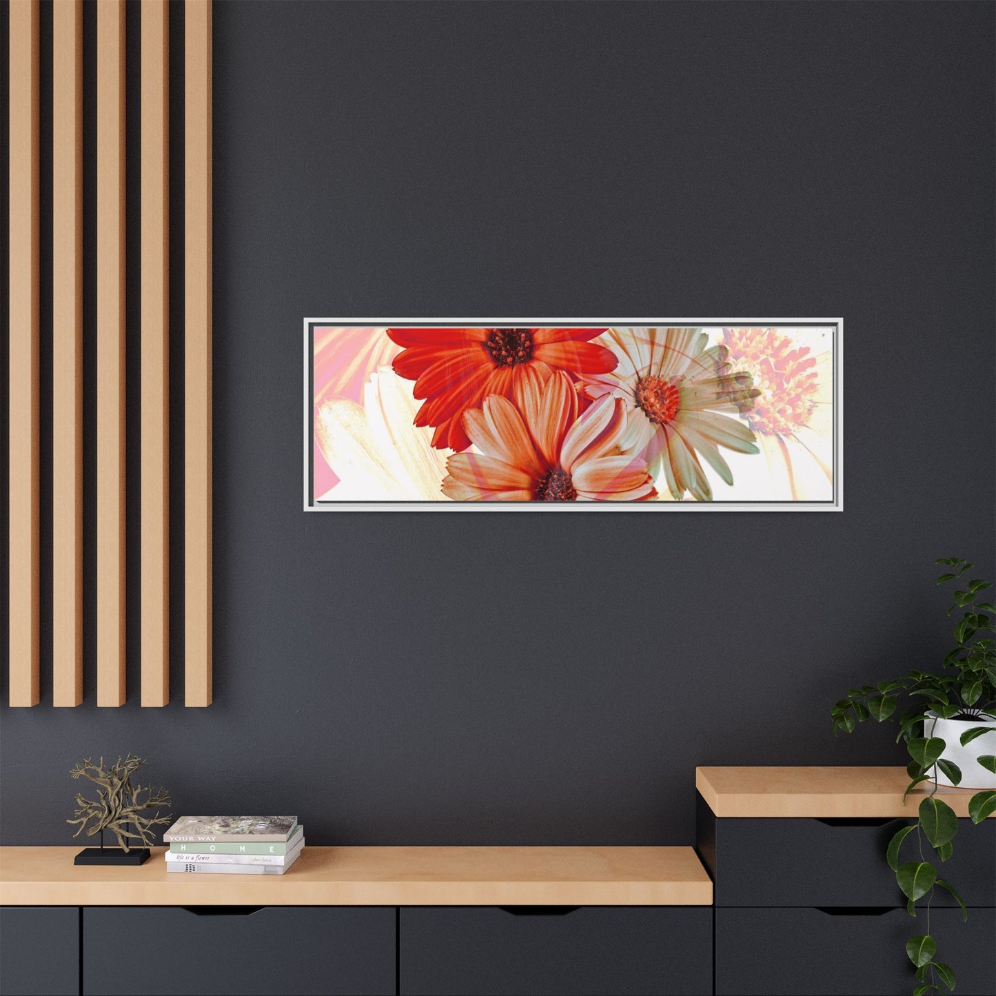 Collection Signature "FLORAL Numéro 18" sur Toile encadrée avec caisse américaine