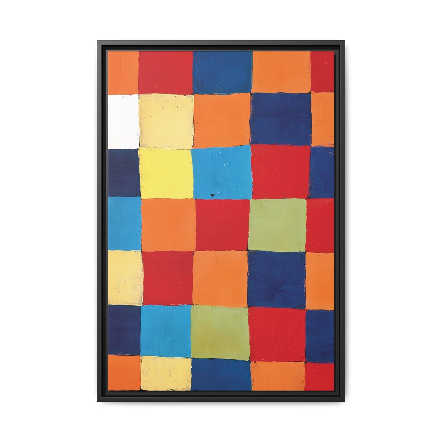 Color chart Qu1 (1930) by Paul Klee / Toile encadrée sur caisse américaine