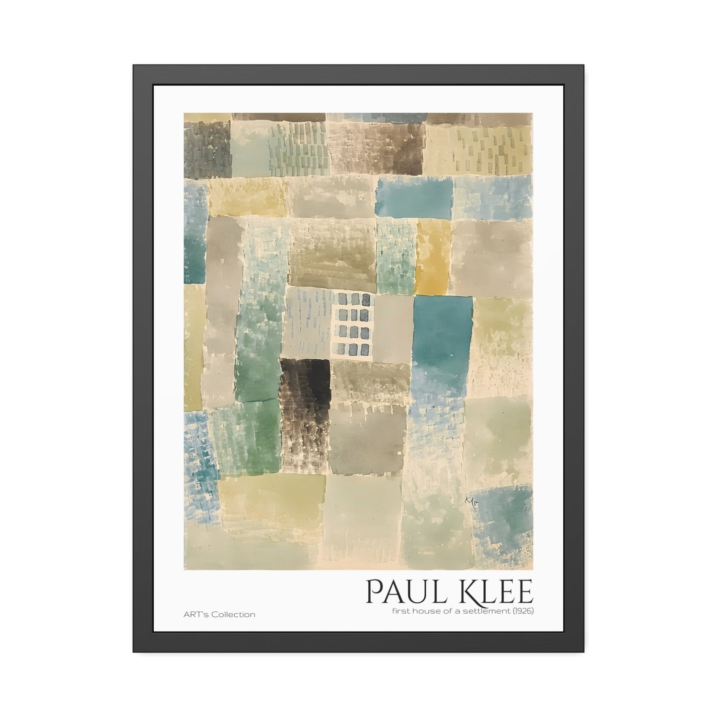 first house of a settlement (1926) by Paul Klee / Affiche Encadrée série ART's Collection