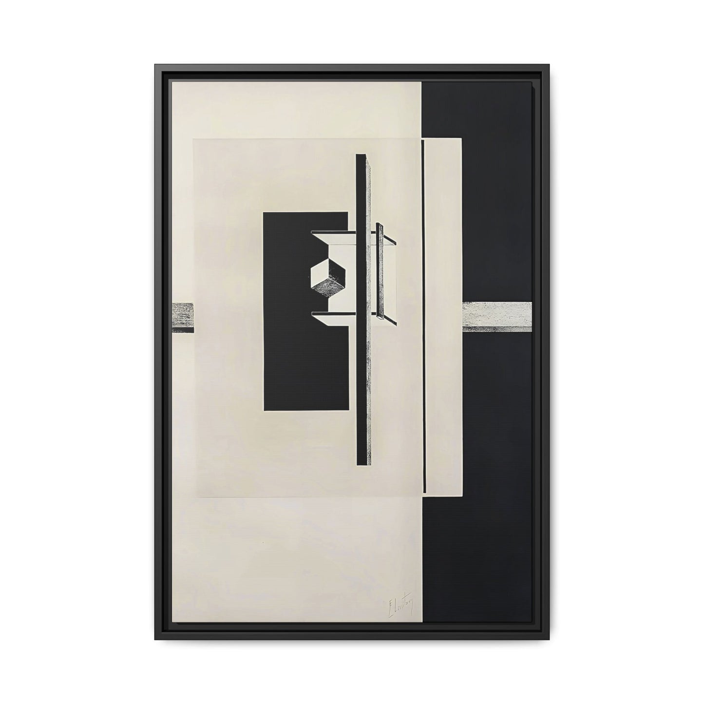 Kestnermappe Proun, Rob-1. Levnis and Chapman GmbH Hannover #7 (1923) by El Lissitzky / Toile encadrée sur caisse américaine
