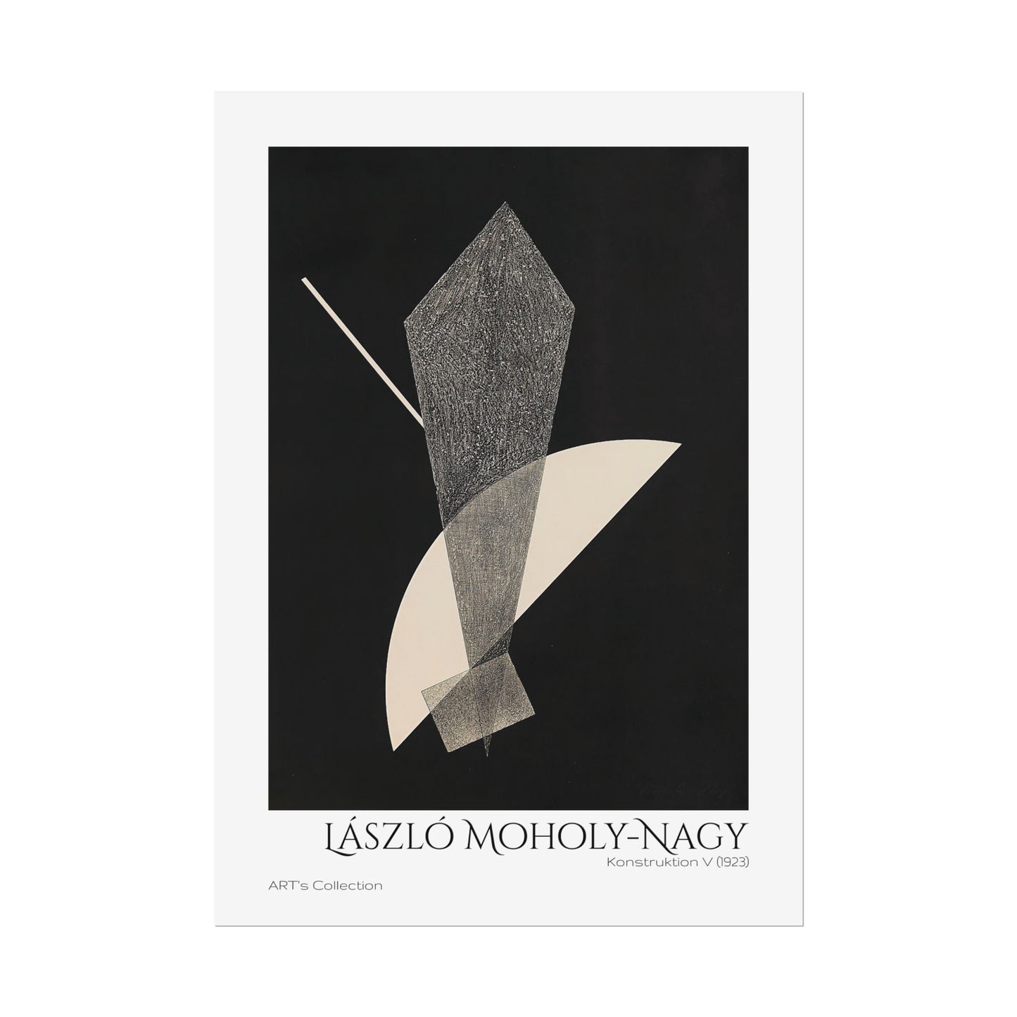 Konstruktion V (1923) by László Moholy-Nagy / Affiche imprimée - Série ART's Collection
