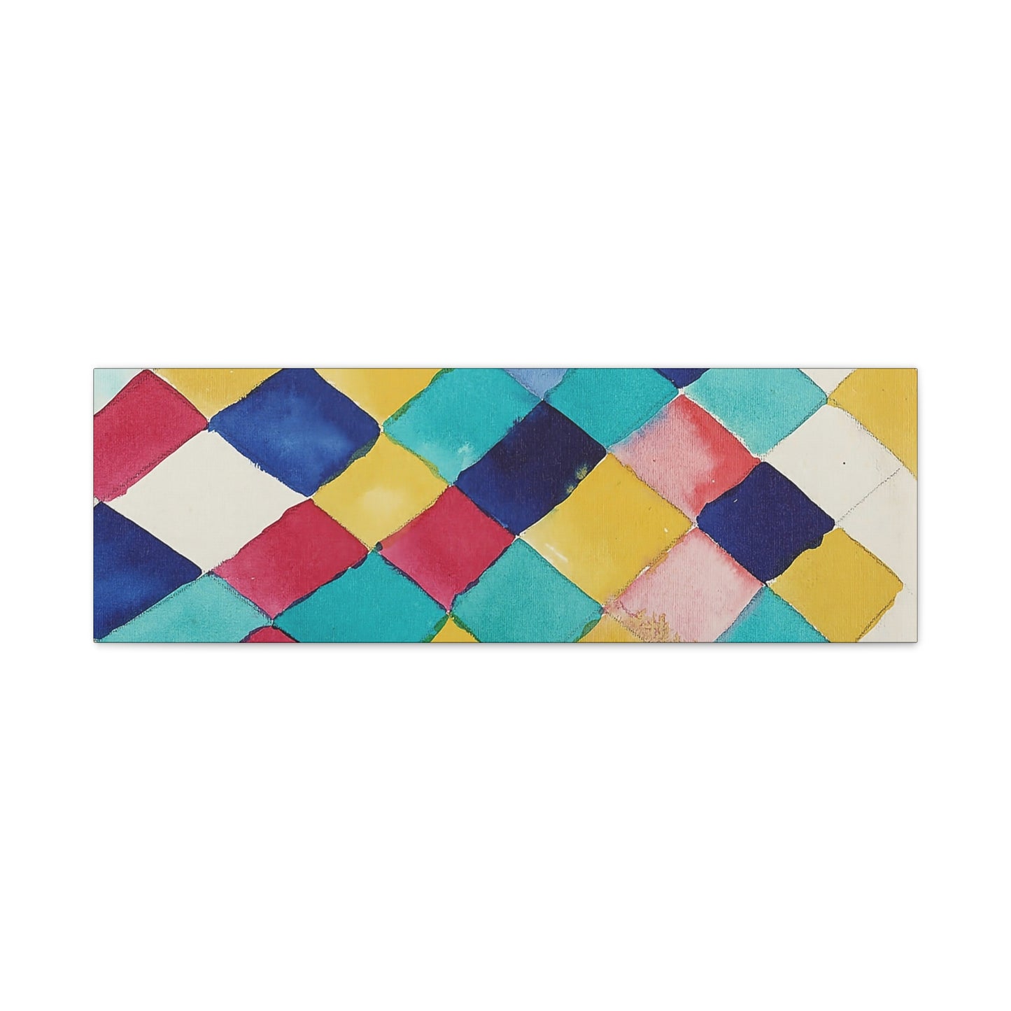Farbstudie mit Rauten (1913) by Wassily Kandinsky / Reproduction Fine Art sur Toile / Epaisseur 3,2cm - 1'25 po