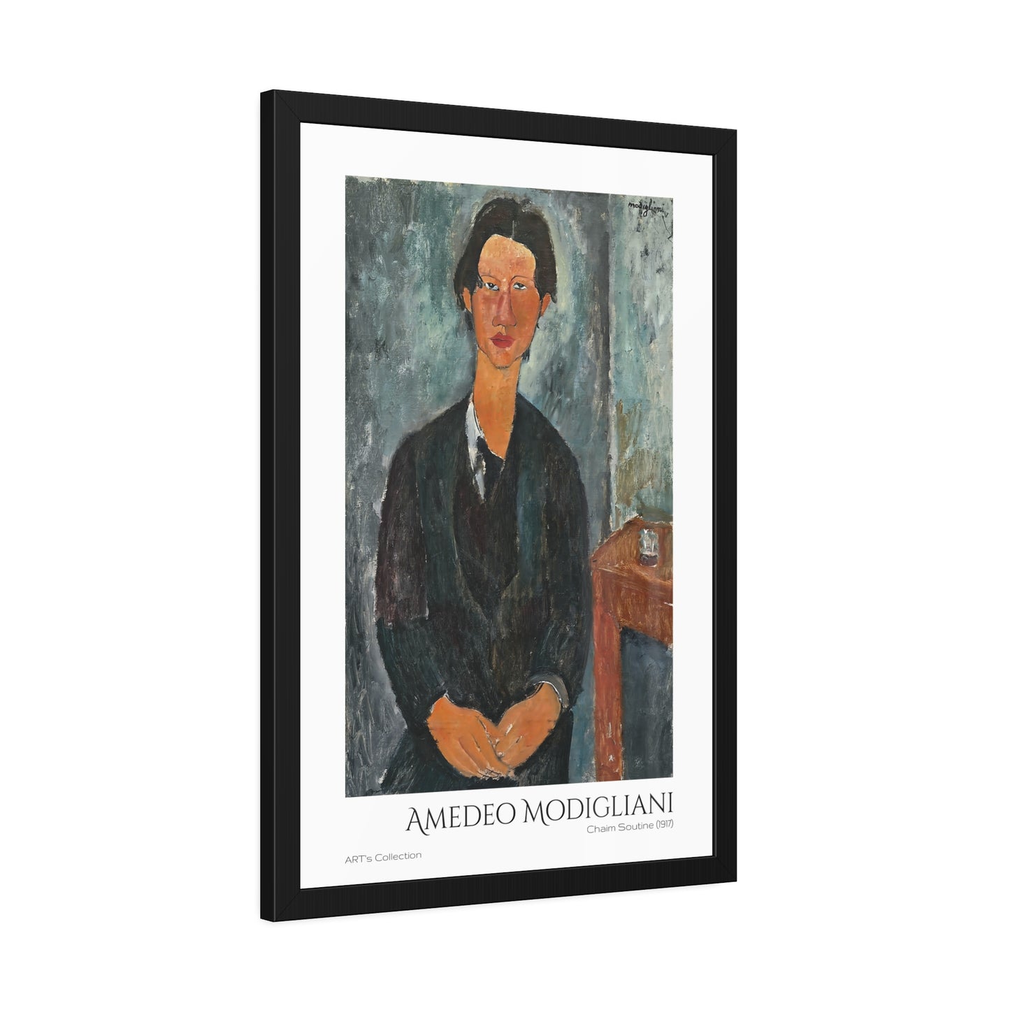 Chaim Soutine (1917) by Amedeo Modigliani / Affiche Encadrée série ART's Collection