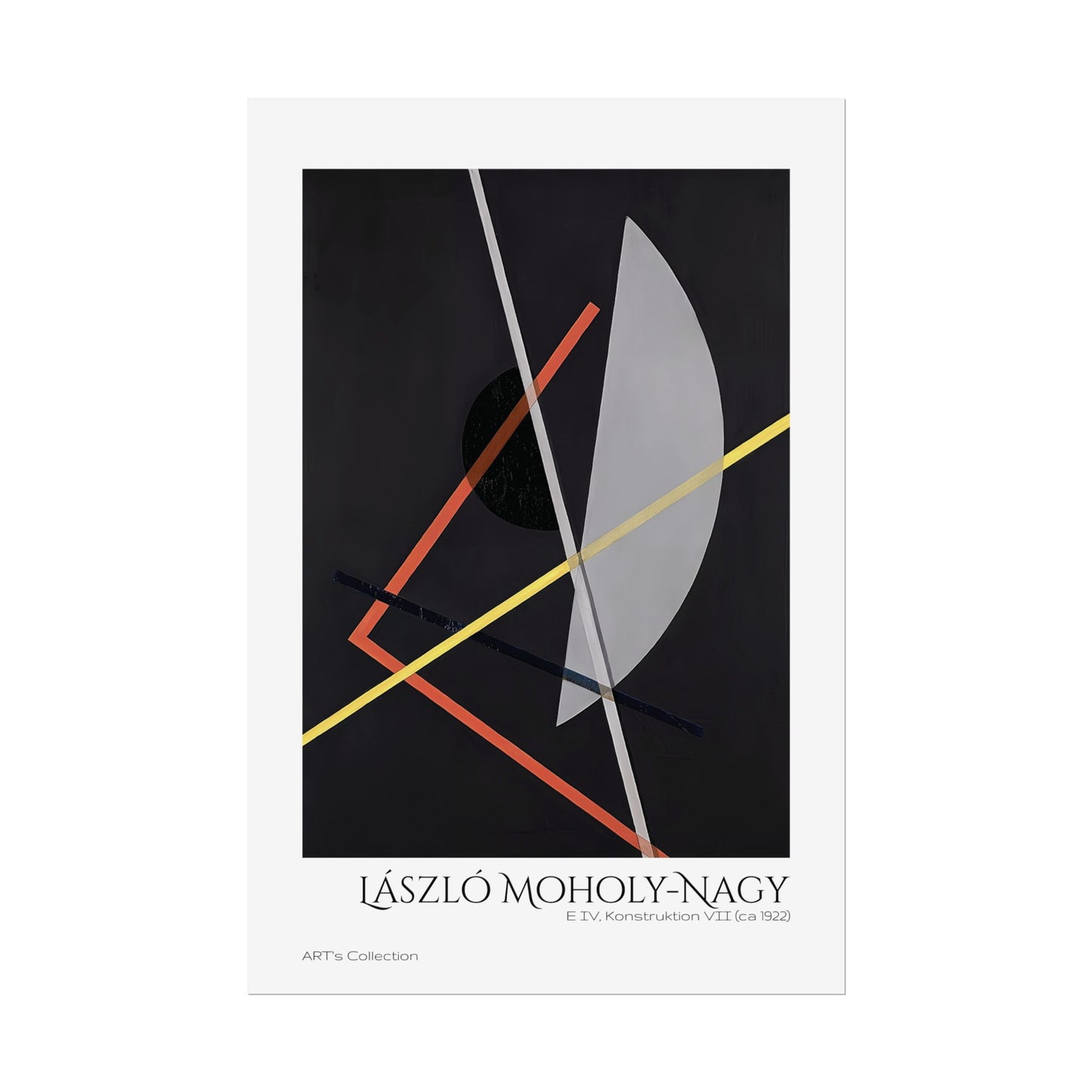 E IV, Konstruktion VII (ca 1922) by László Moholy-Nagy / Affiche imprimée - Série ART's Collection
