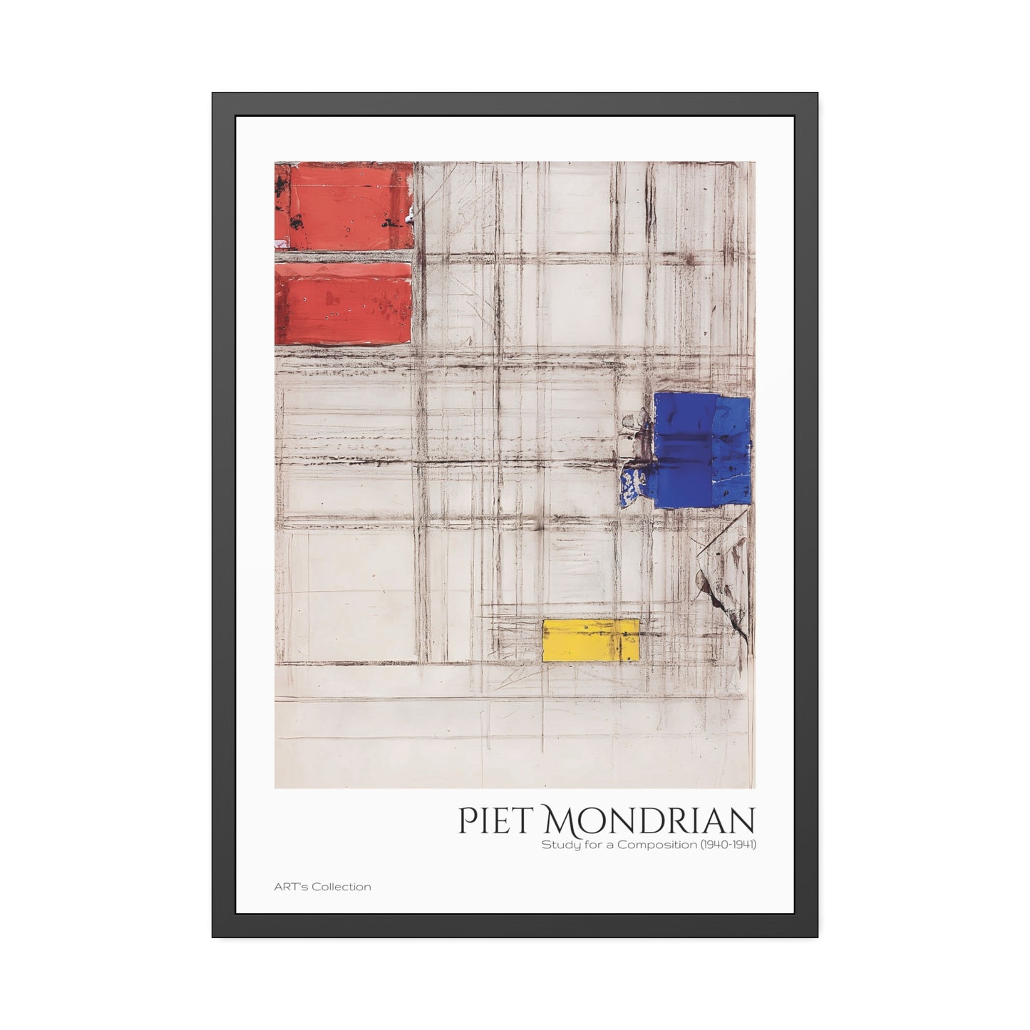 Study for a Composition (1940-1941) by Piet Mondrian / Affiche Encadrée série ART's Collection