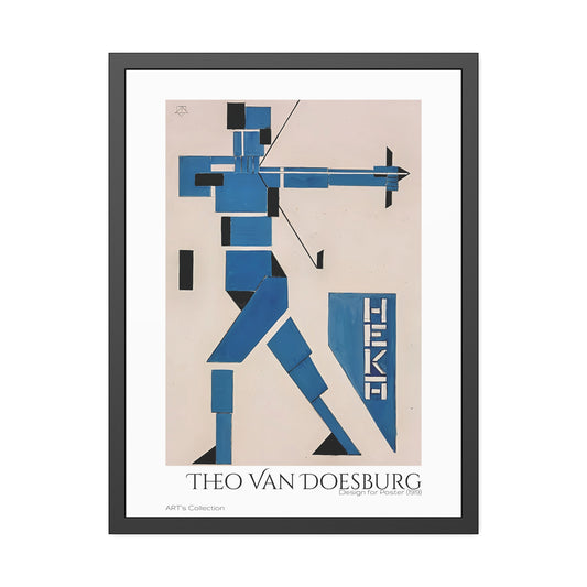 Design for Poster (1919) by Theo van Doesburg / Affiche Encadrée série ART's Collection