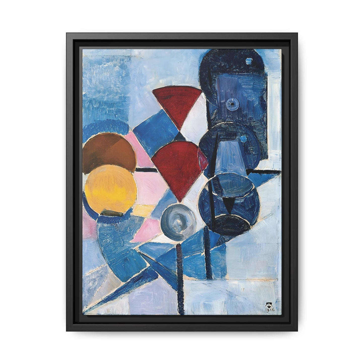 Composition II Still Life 1916 by Theo van Doesburg / Toile encadrée sur caisse américaine