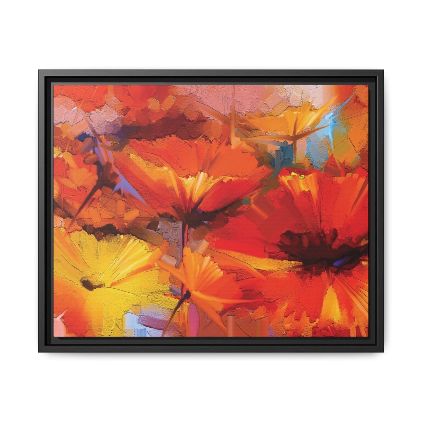 Tableau Floral Coquelicot "Série Sign Collections" / Toile encadrée sur caisse américaine