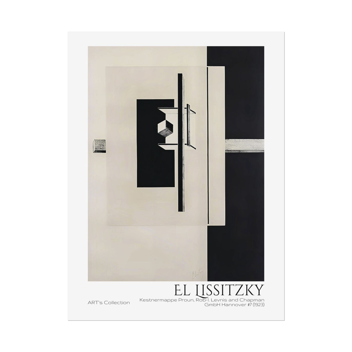 Kestnermappe Proun, Rob-1. Levnis and Chapman GmbH Hannover #7 (1923) by El Lissitzky / Affiche imprimée - Série ART's Collection
