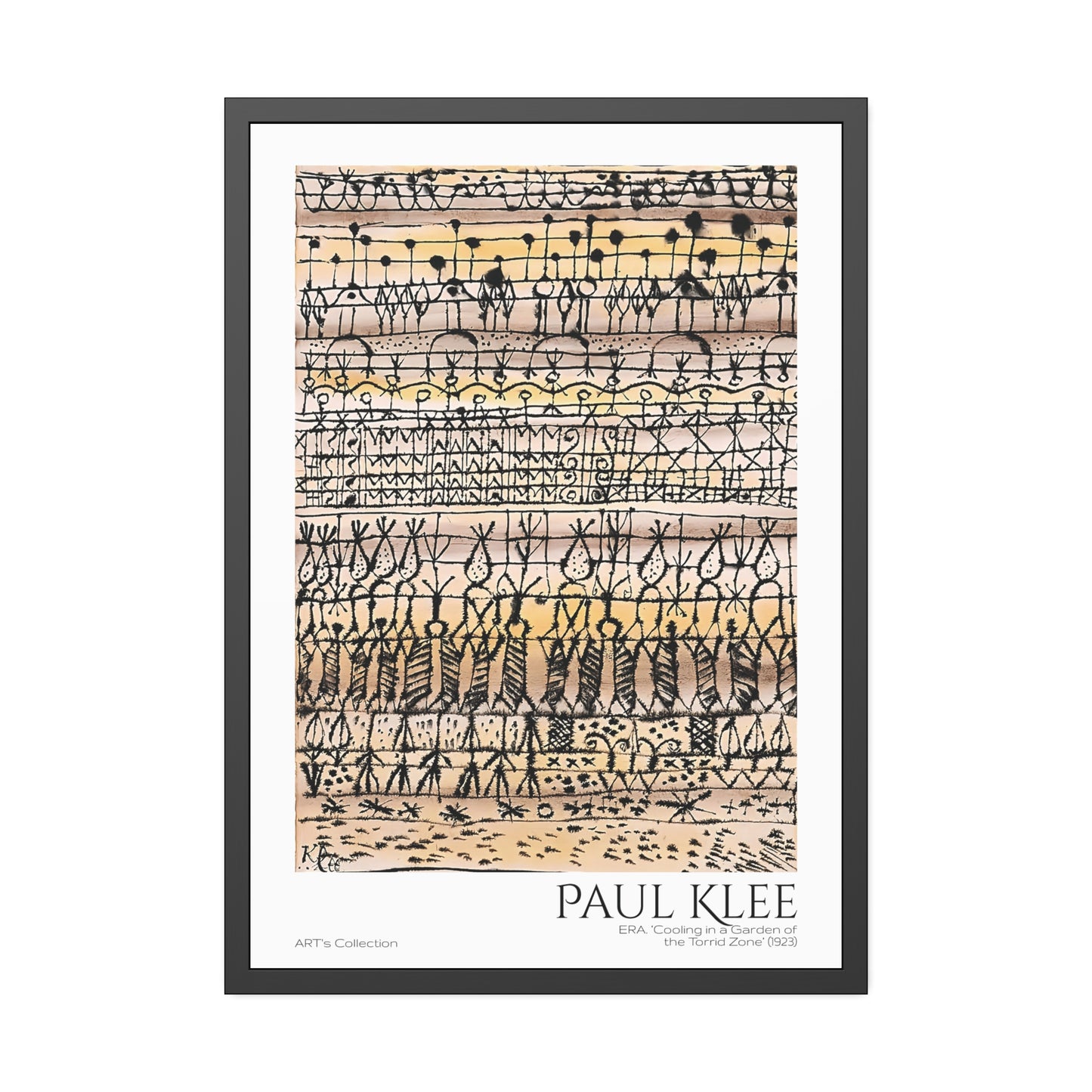 ERA. Cooling in a Garden of the Torrid Zone (1923) by Paul Klee / Affiche Encadrée série ART's Collection
