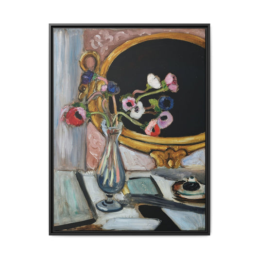 Anémones au miroir noir (1919) by Henri Matisse / Toile encadrée sur caisse américaine