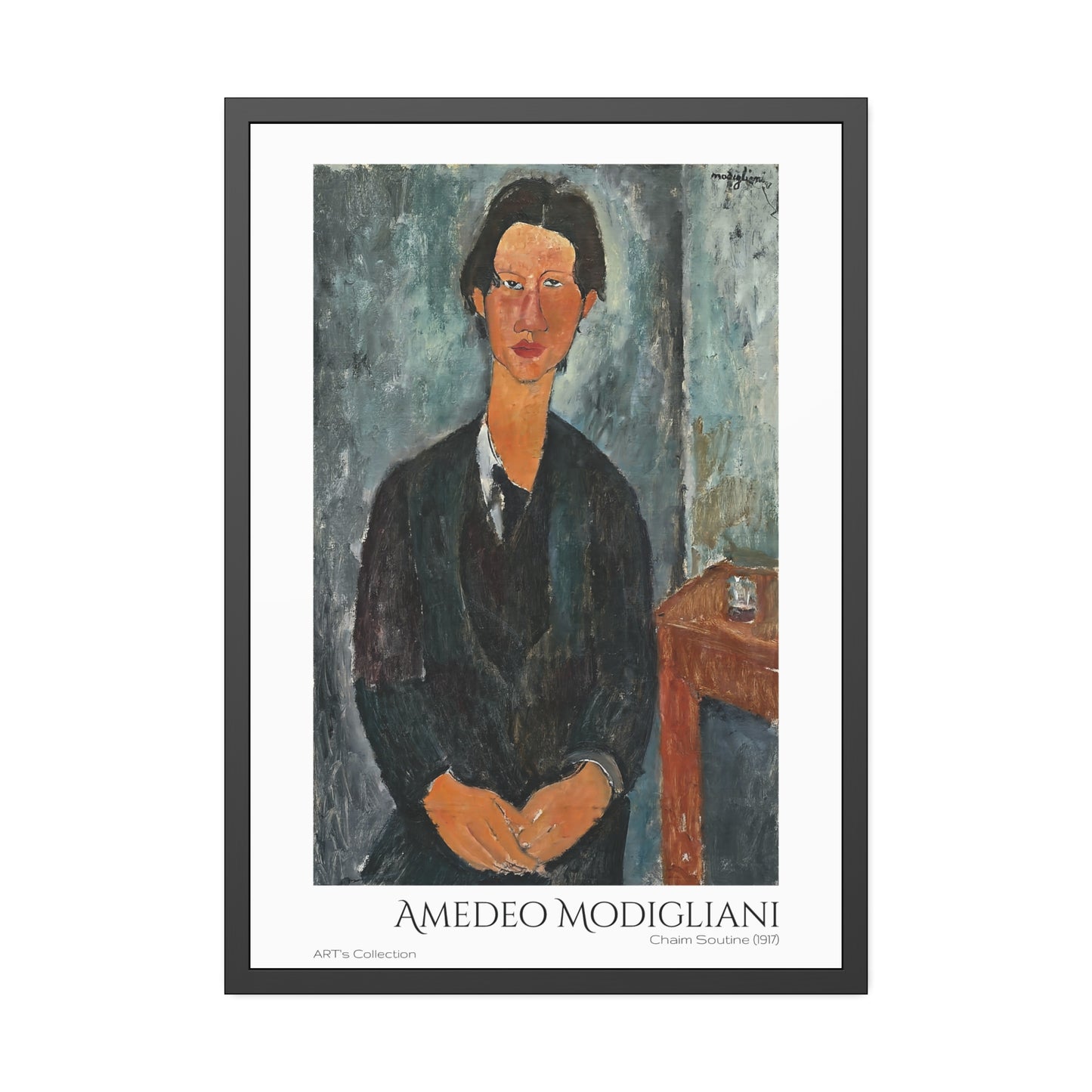 Chaim Soutine (1917) by Amedeo Modigliani / Affiche Encadrée série ART's Collection