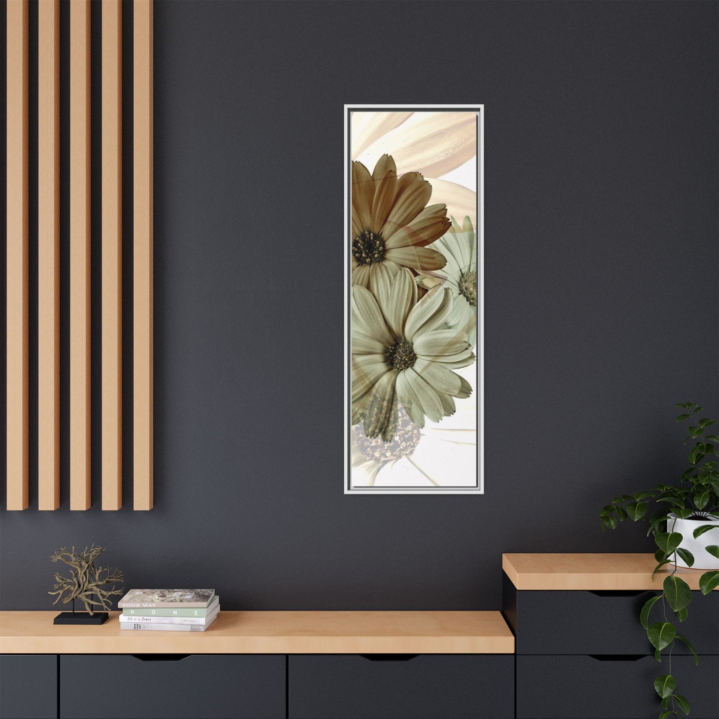 Collection Signature "FLORAL Numéro 12" sur Toile encadrée avec caisse américaine