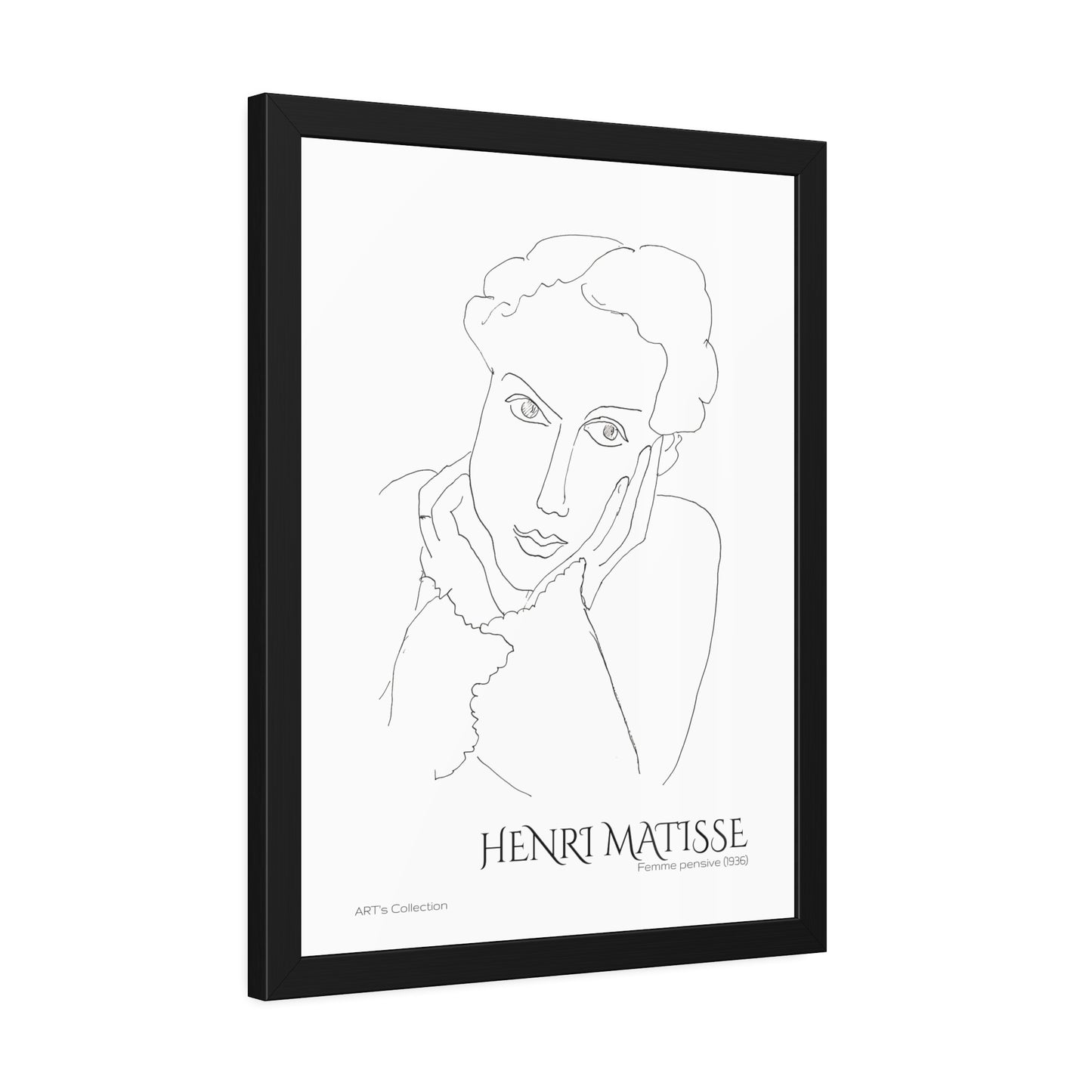 Femme pensive (1936) by Henri Matisse / Affiche Encadrée série ART's Collection