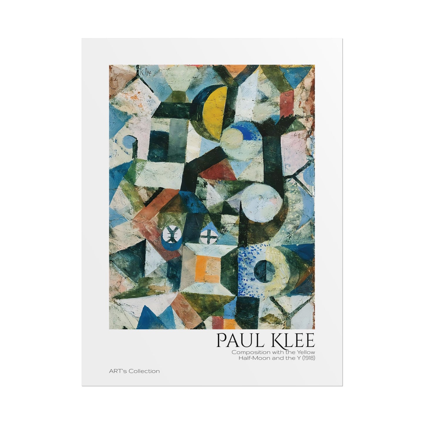 Composition with the Yellow Half-Moon and the Y (1918) by Paul Klee / Affiche imprimée - Série ART's Collection