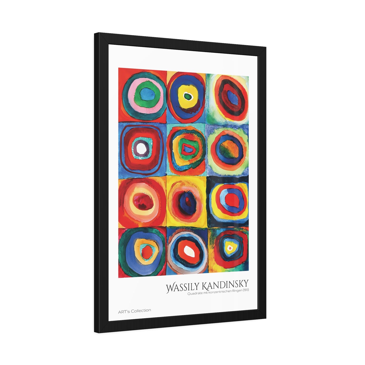 Quadrate mit konzentrischen Ringen (1913) by Wassily Kandinsky / Affiche Encadrée série ART's Collection