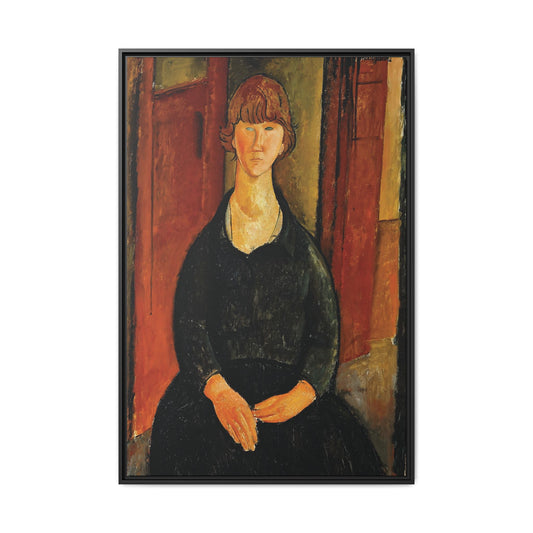 Flower Vendor (1919) by Amedeo Modigliani / Toile encadrée sur caisse américaine