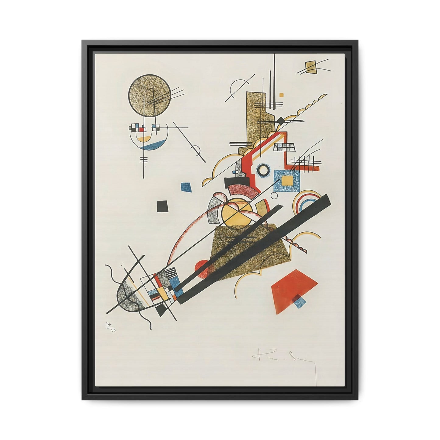 Frohlicher Augsteig (1923) by Wassily Kandinsky / Toile encadrée sur caisse américaine