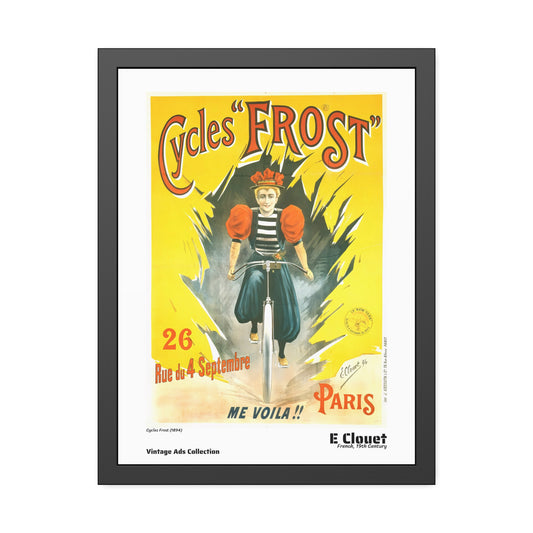 Cycles Frost (1894) by E Clouet / Affiche Encadrée Série Vintage Ads Collection