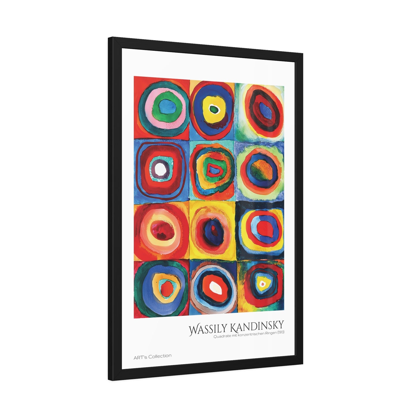 Quadrate mit konzentrischen Ringen (1913) by Wassily Kandinsky / Affiche Encadrée série ART's Collection