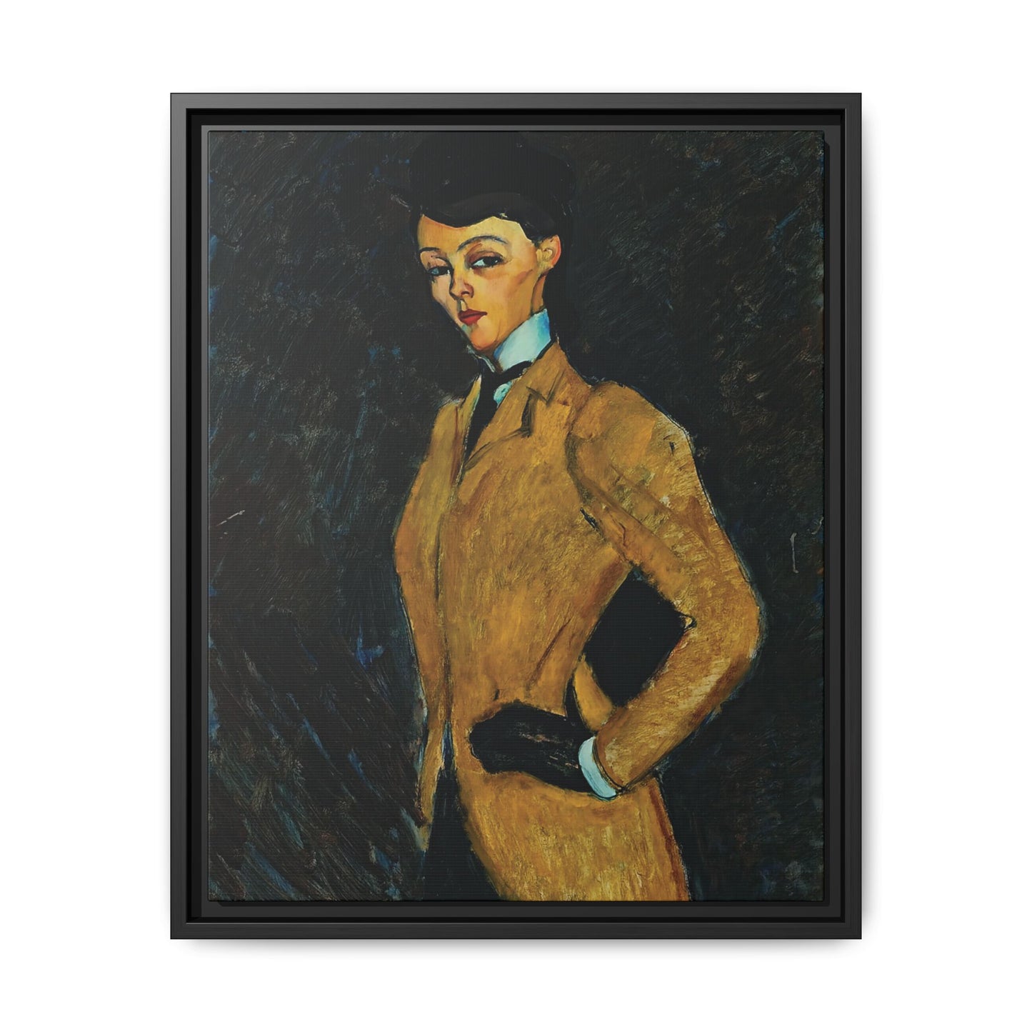 L'amazone (1909) by Amedeo Modigliani / Toile encadrée sur caisse américaine