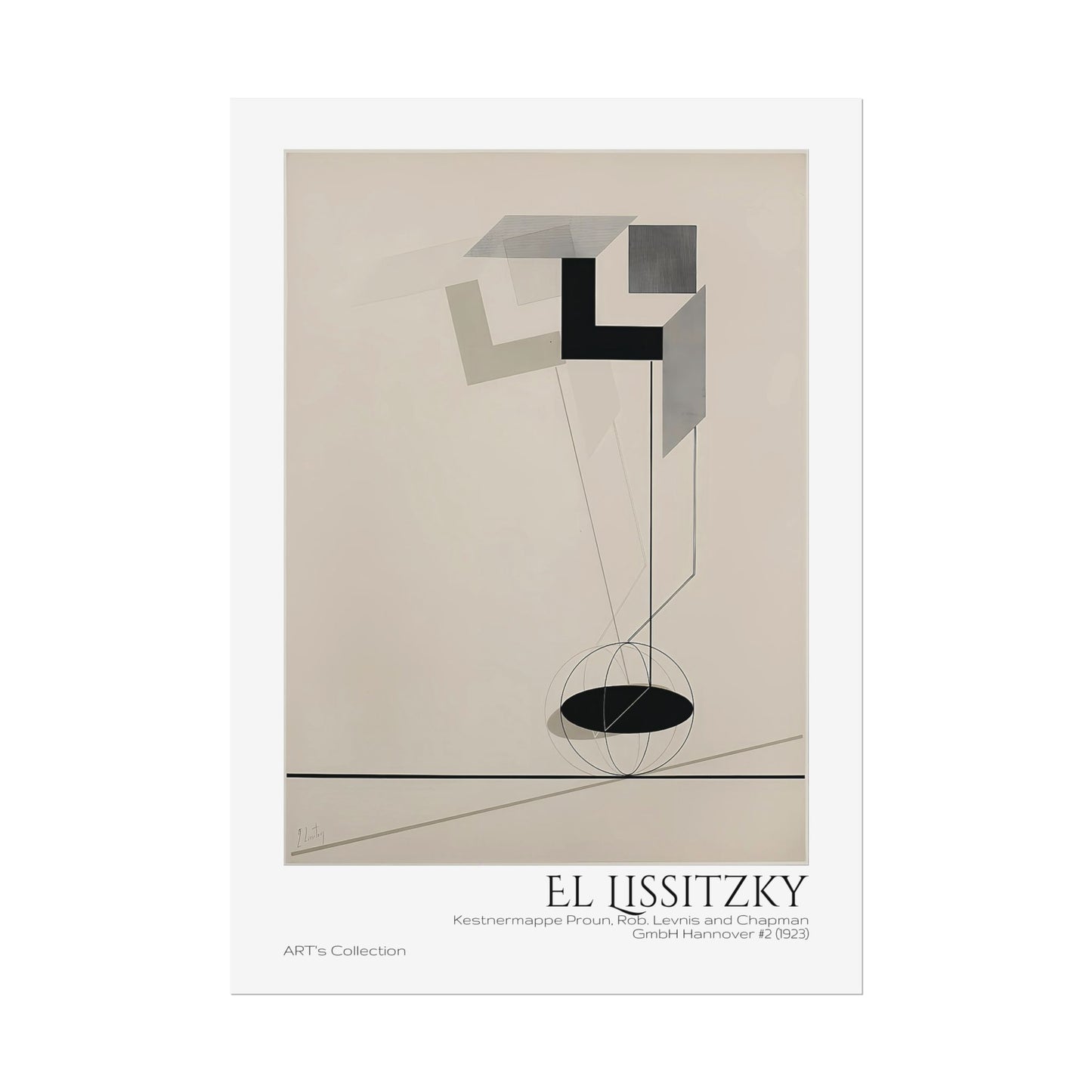 Kestnermappe Proun, Rob. Levnis and Chapman GmbH Hannover #2 (1923) by El Lissitzky / Affiche imprimée - Série ART's Collection