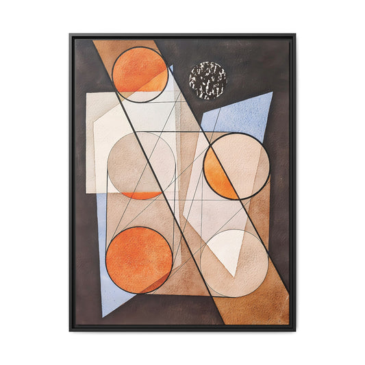 Composition aux cercles symétriques (1932) by László Moholy-Nagy / Toile encadrée sur caisse américaine