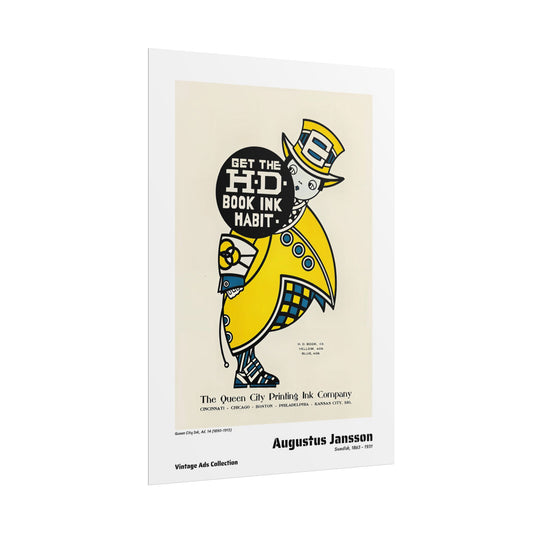 Queen City Ink, Ad. 14 (1890-1913) by Augustus Jansson / Affiche imprimée - Série Vintage Ads Collection
