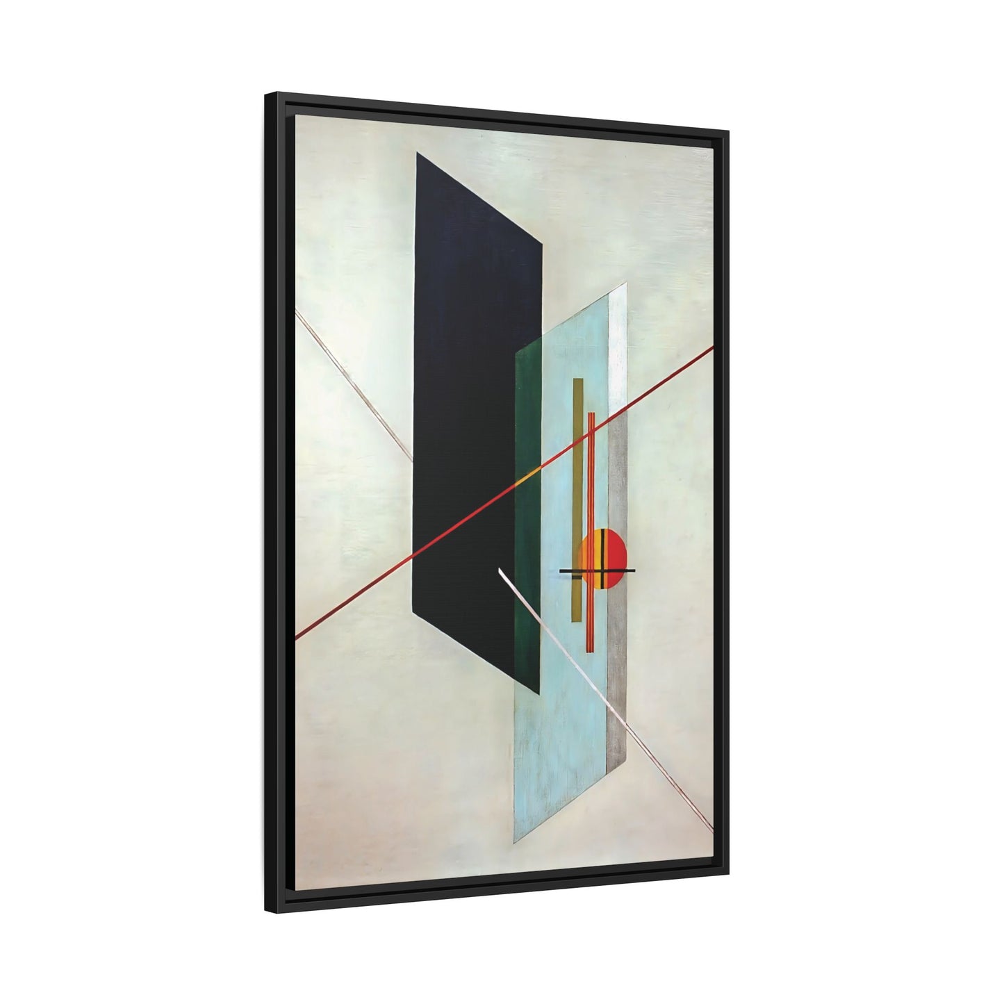 A IX (1923) by László Moholy-Nagy / Toile encadrée sur caisse américaine