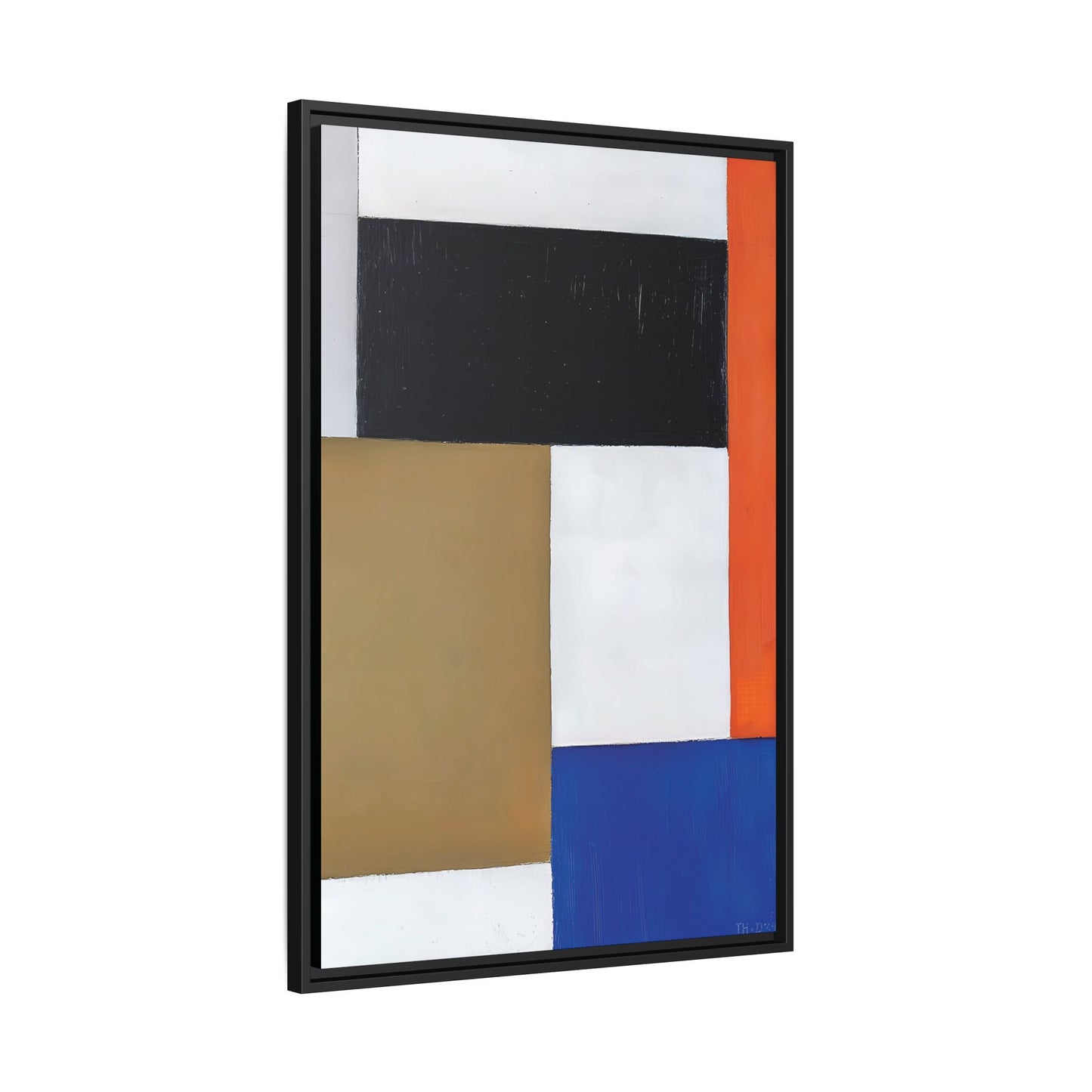 Composition (1923-1924) by Theo van Doesburg / Toile encadrée sur caisse américaine