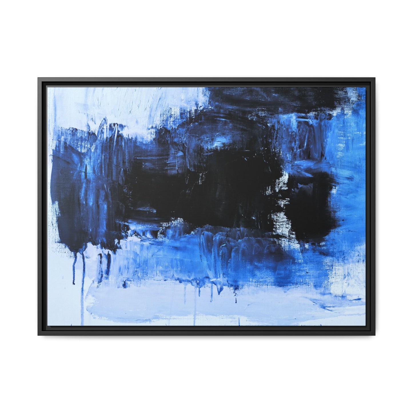 Tableau Beaux Arts Black Ocean "Série Sign Collections" / Toile encadrée sur caisse américaine