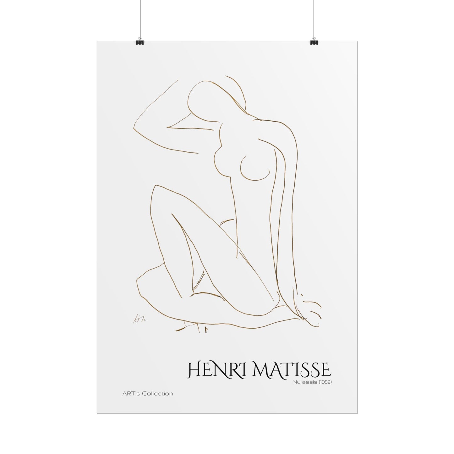 Nu assis (1952) by Henri Matisse / Affiche imprimée - Série ART's Collection