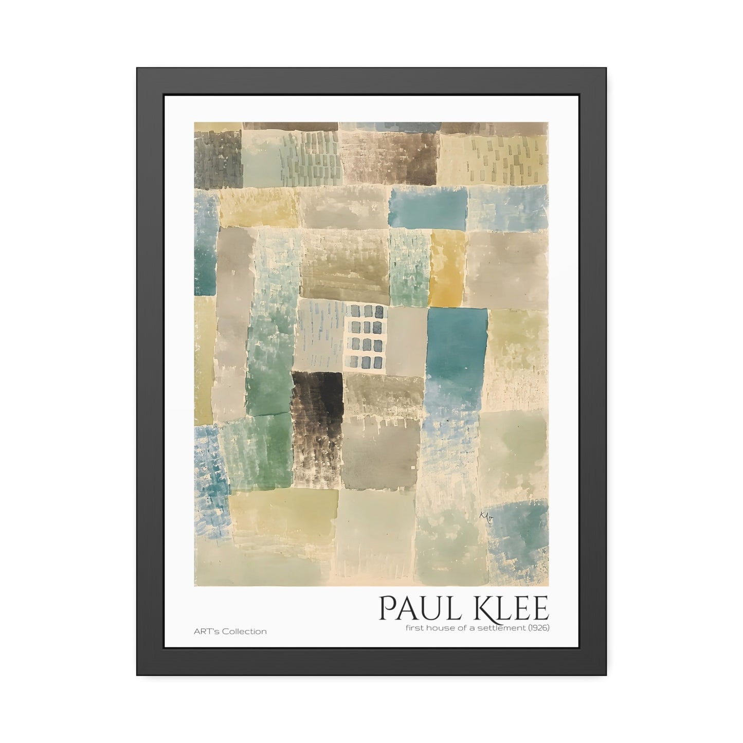 first house of a settlement (1926) by Paul Klee / Affiche Encadrée série ART's Collection