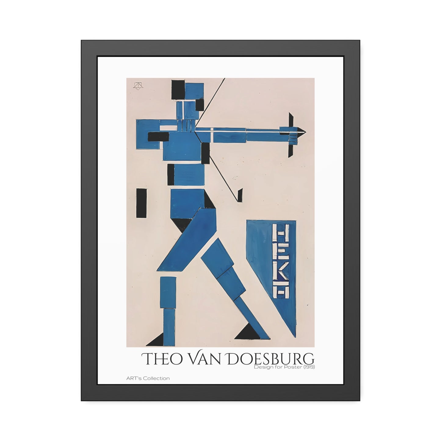 Design for Poster (1919) by Theo van Doesburg / Affiche Encadrée série ART's Collection