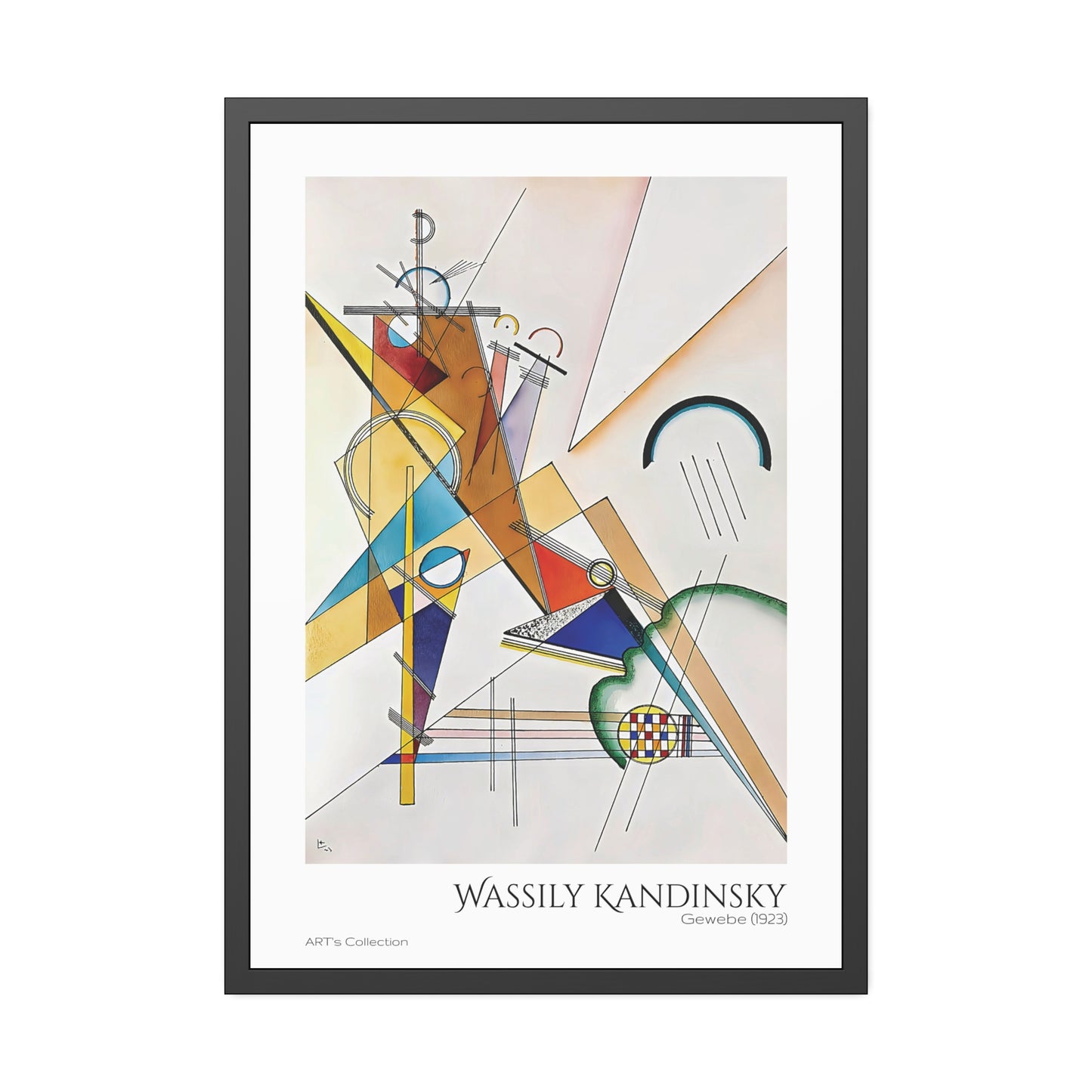 Gewebe (1923) by Wassily Kandinsky / Affiche Encadrée série ART's Collection