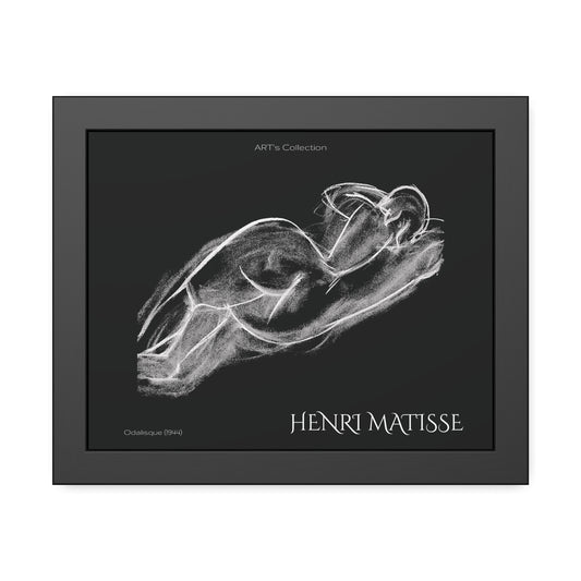 Odalisque (1944) black édition by Henry Matisse / Affiche Encadrée série ART's Collection