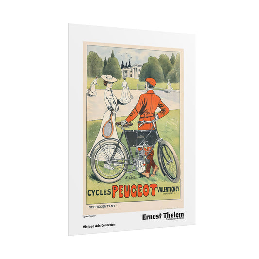 Cycles Peugeot by Ernest Thelem / Affiche imprimée - Série Vintage Ads Collection