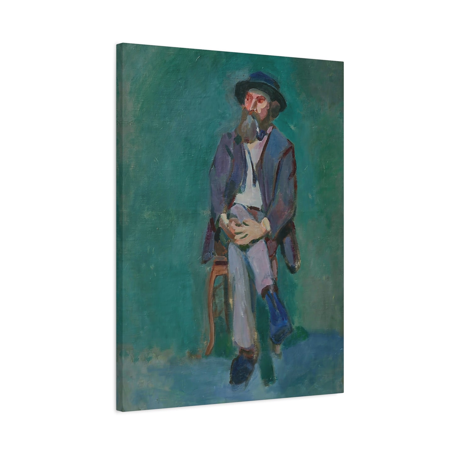 Homme assis (1900) by Henri Matisse / Reproduction Fine Art sur Toile / Epaisseur 3.2 cm - 1.25 inch