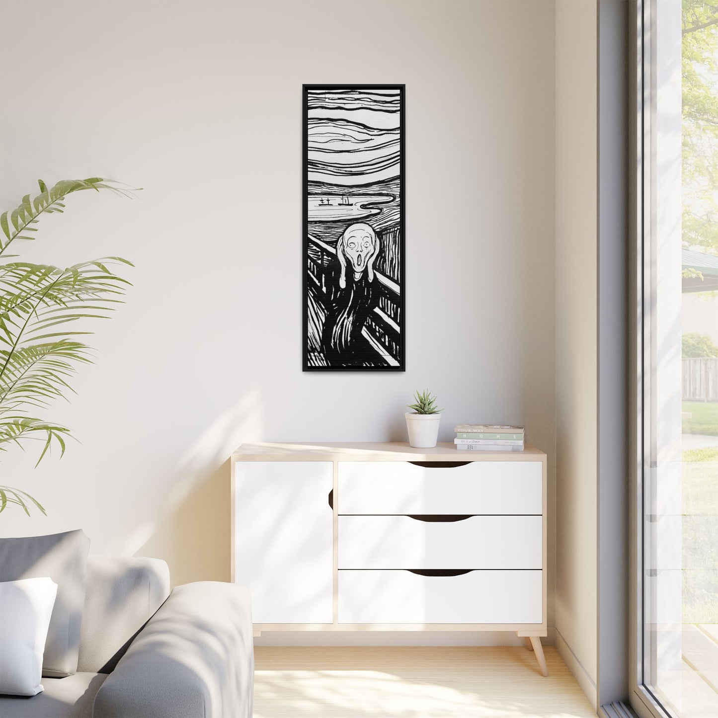 The Scream (1895) by Edvard Munch / Toile encadrée sur caisse américaine