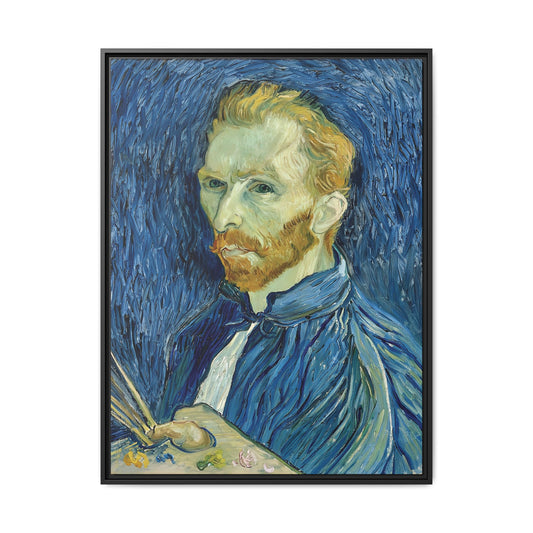 Self-Portrait (1889) by Vincent van Gogh / Toile encadrée sur caisse américaine