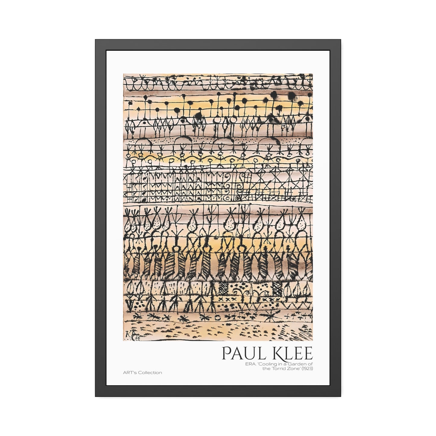 ERA. Cooling in a Garden of the Torrid Zone (1923) by Paul Klee / Affiche Encadrée série ART's Collection