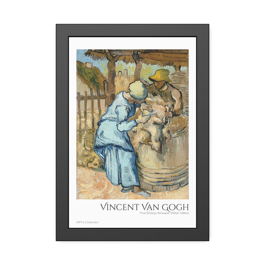 The Sheep-Shearer (After Millet) by Vincent Van Gogh / Affiche Encadrée série ART's Collection